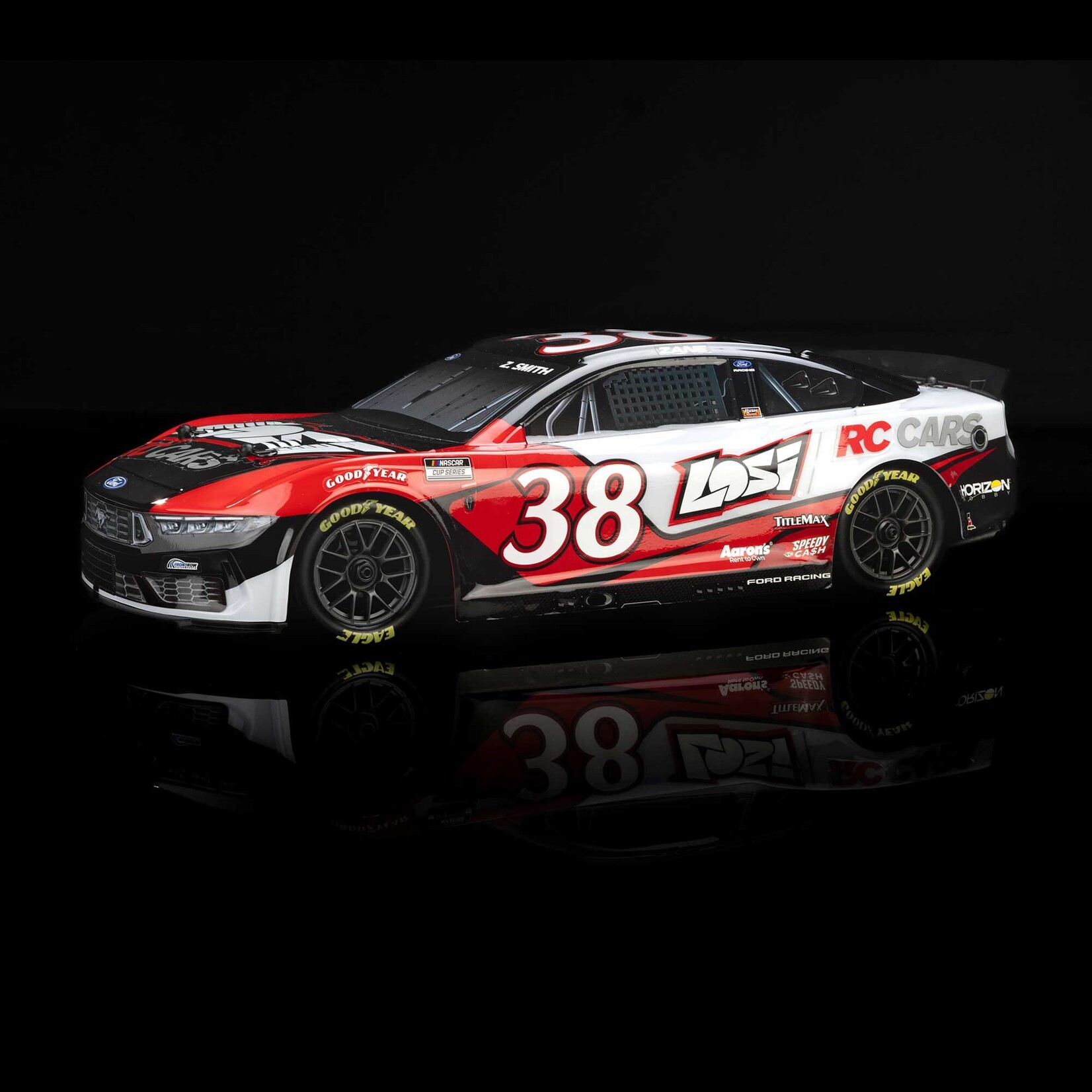 Losi 1/12 NASCAR RC Race Car Zane Smith No. 38 2026 Losi Ford Mustang 2S AWD RTR Brushed On-Road (Battery & Charger Included)