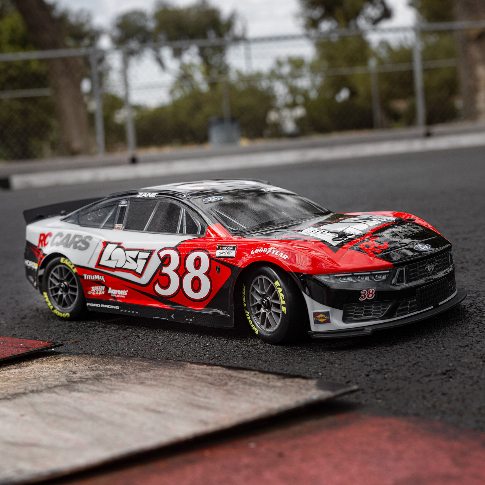 Losi 1/12 NASCAR RC Race Car Zane Smith No. 38 2026 Losi Ford Mustang 2S AWD RTR Brushed On-Road (Battery & Charger Included)