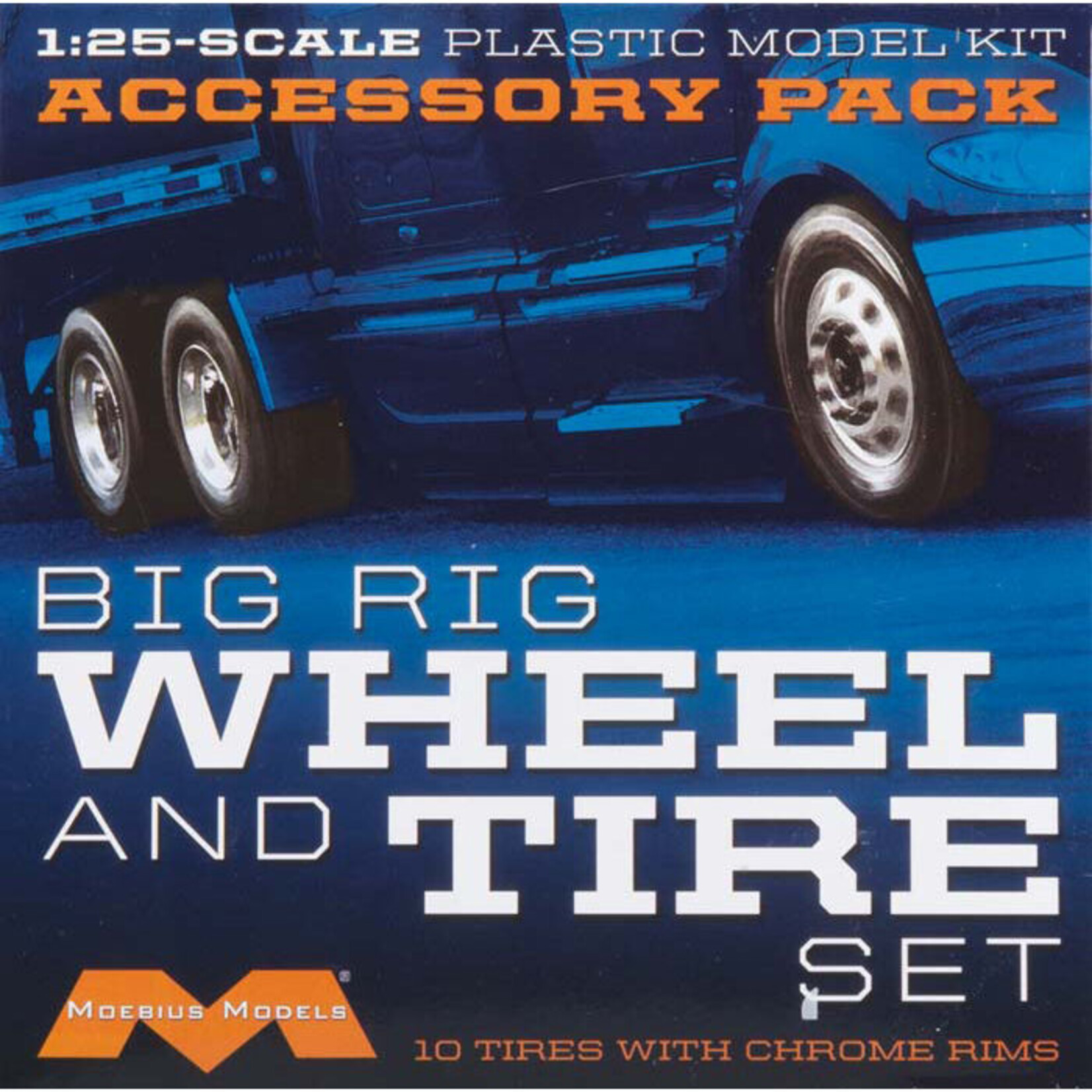 Moebius 1/25 Semi Wheels/Tires (10 pk)