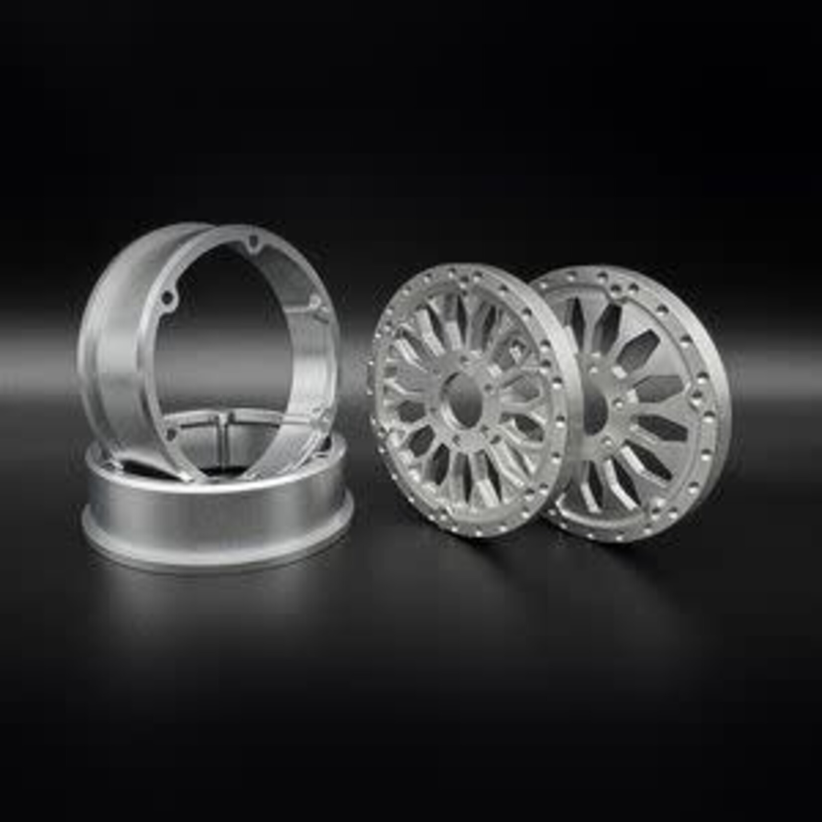 2.2 "Shield" Aluminum Beadlock Wheels w/Hubs (2)
