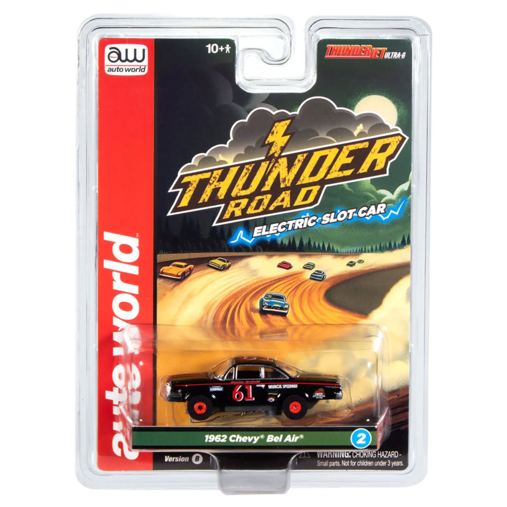 1962 Chevrolet Bel Air (Black & Red) Thunderjet HO Slot Car