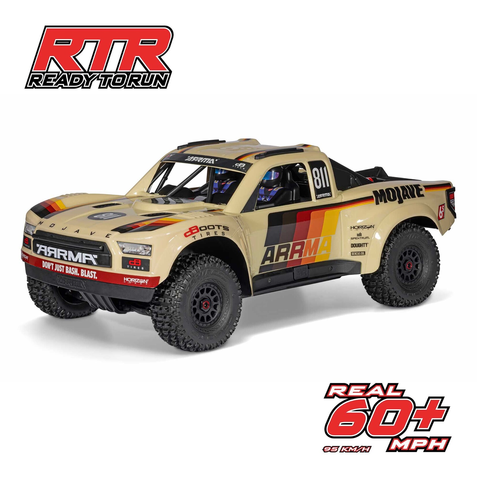 Arrma 1/7 MOJAVE 6S 4X4 RTR Brushless Desert Truck, Beige
