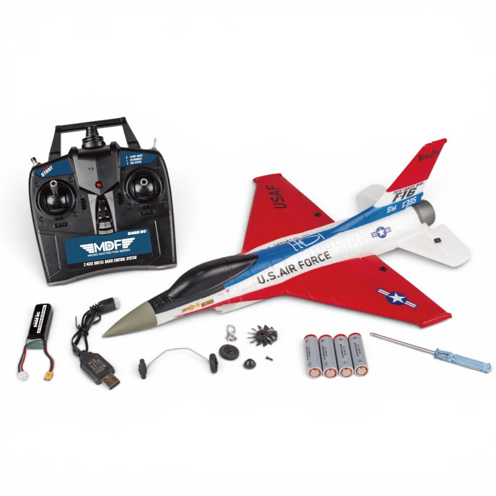 Rage R/C F-16 Micro RTF Brushless Powered EDF Jet with PASS System