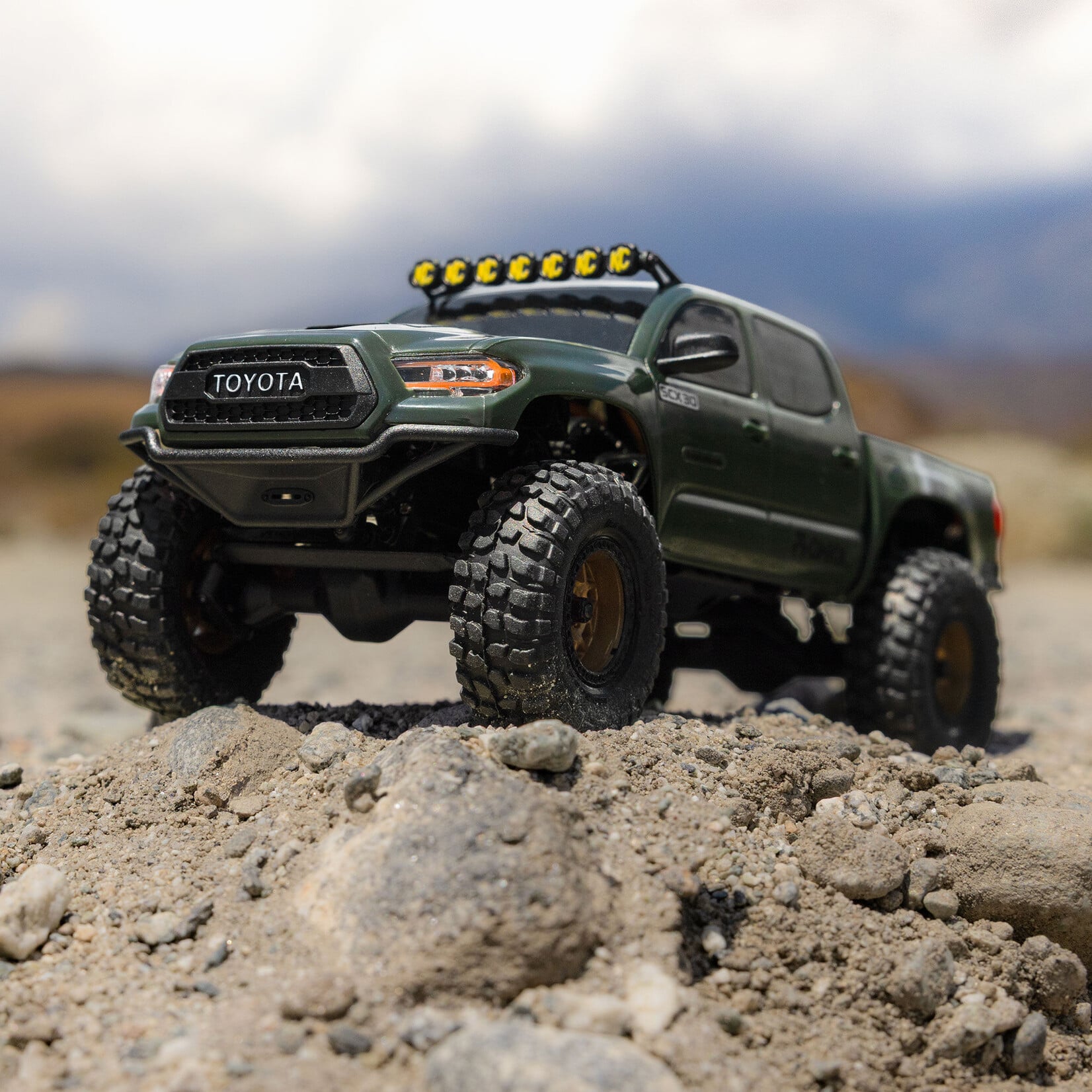 Axial 1/30 SCX30 Toyota Tacoma TRD Pro Extreme Off-Road 4X4 RTR Brushed Rock Crawler (Battery & Charger Included), Green