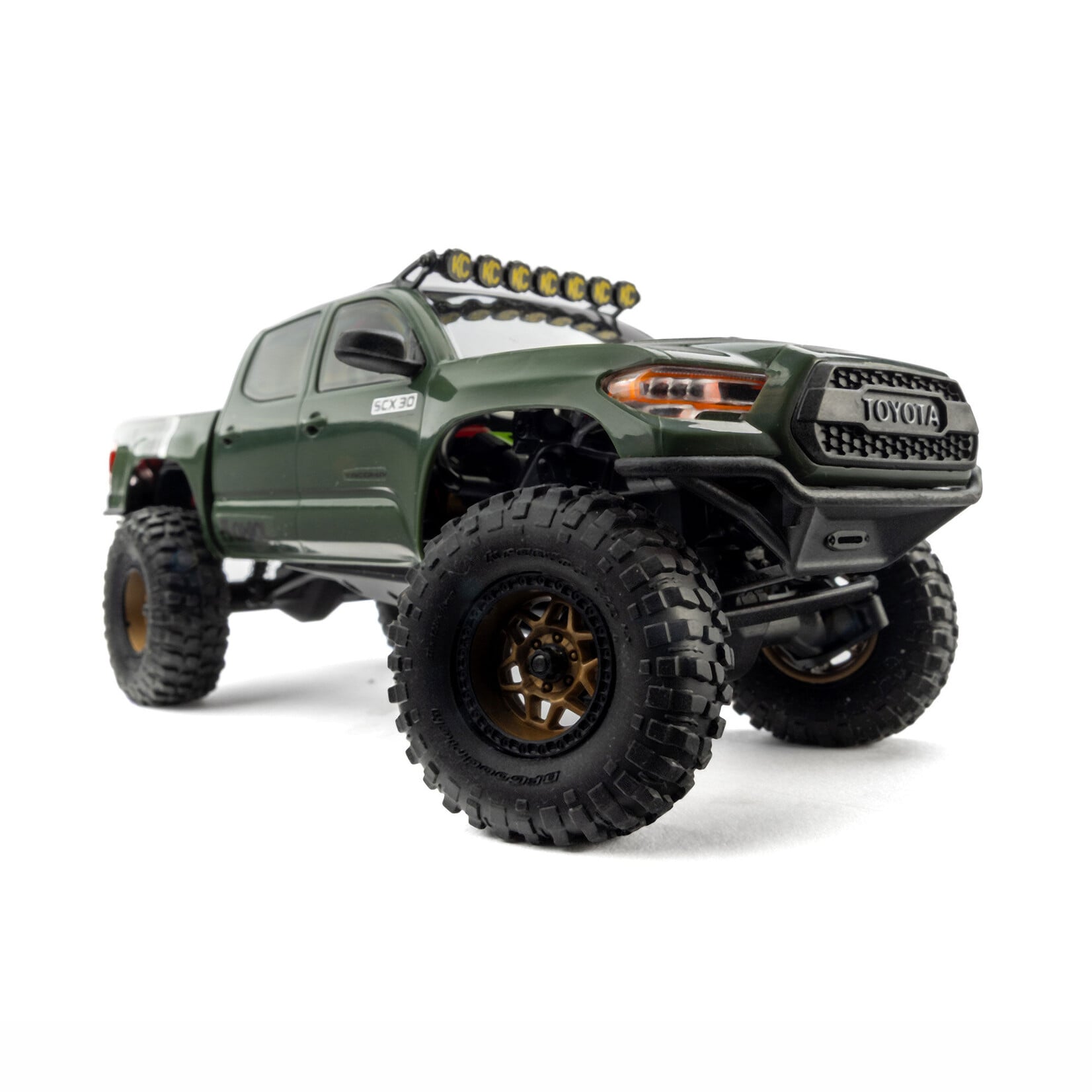 Axial 1/30 SCX30 Toyota Tacoma TRD Pro Extreme Off-Road 4X4 RTR Brushed Rock Crawler (Battery & Charger Included), Green