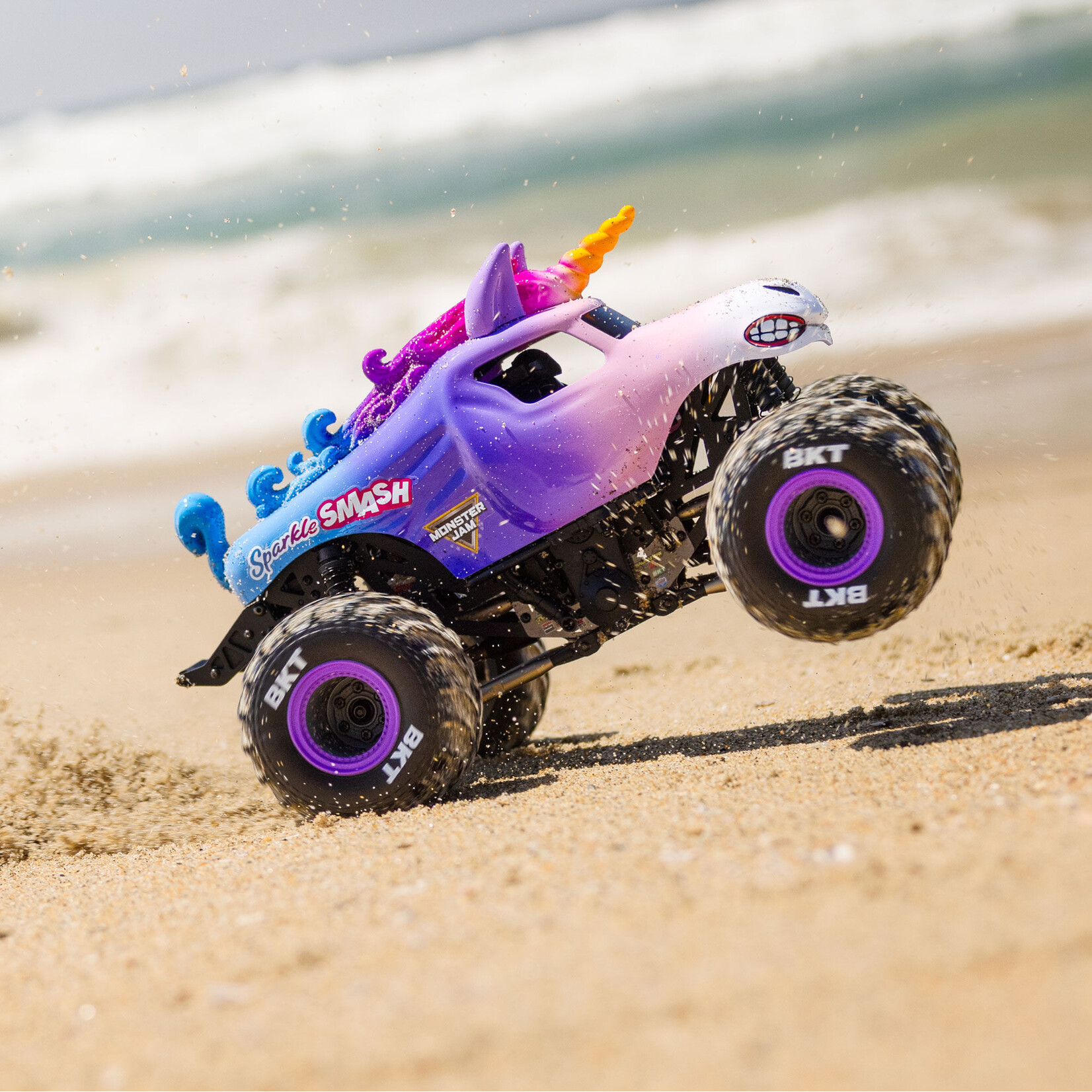 Losi 1/18 Mini LMT Sparkle Smash 2S 4X4 RTR Brushed Monster Truck (Battery & Charger Included)