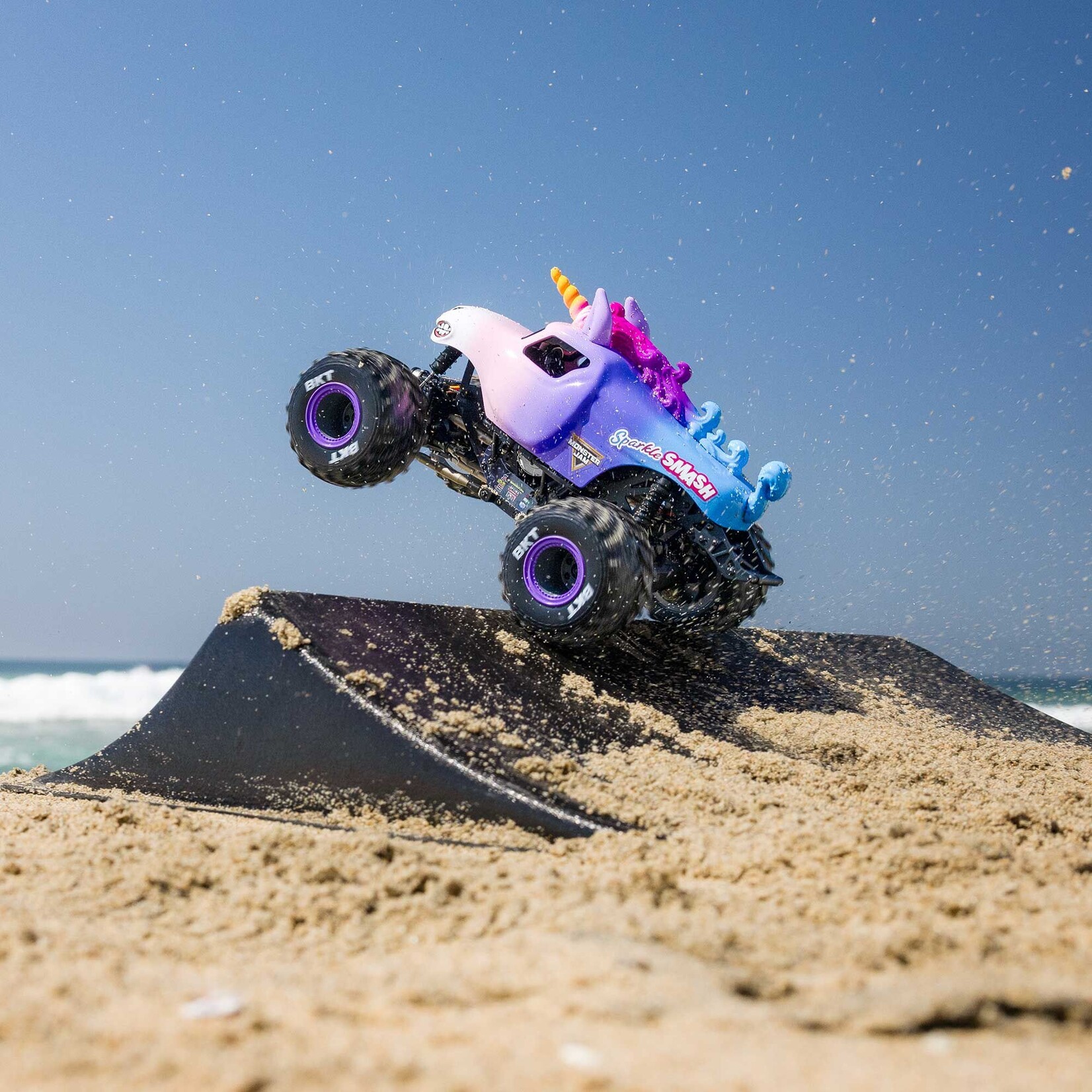 Losi 1/18 Mini LMT Sparkle Smash 2S 4X4 RTR Brushed Monster Truck (Battery & Charger Included)