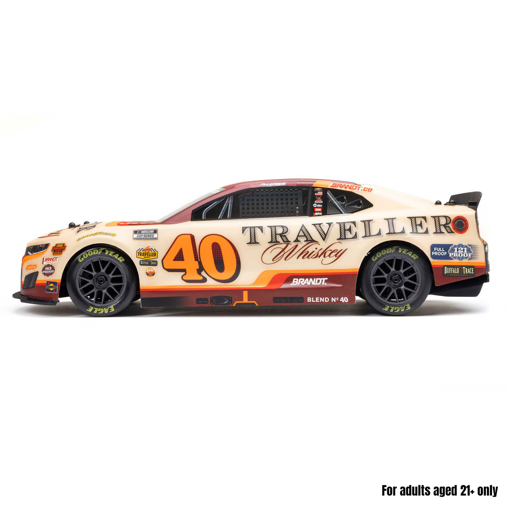 Losi 1/12 NASCAR RC Race Car Justin Allgaier No. 40 2026 Traveller Whiskey Chevrolet ZL1 2S AWD RTR Brushed On-Road (Battery & Charger Included)