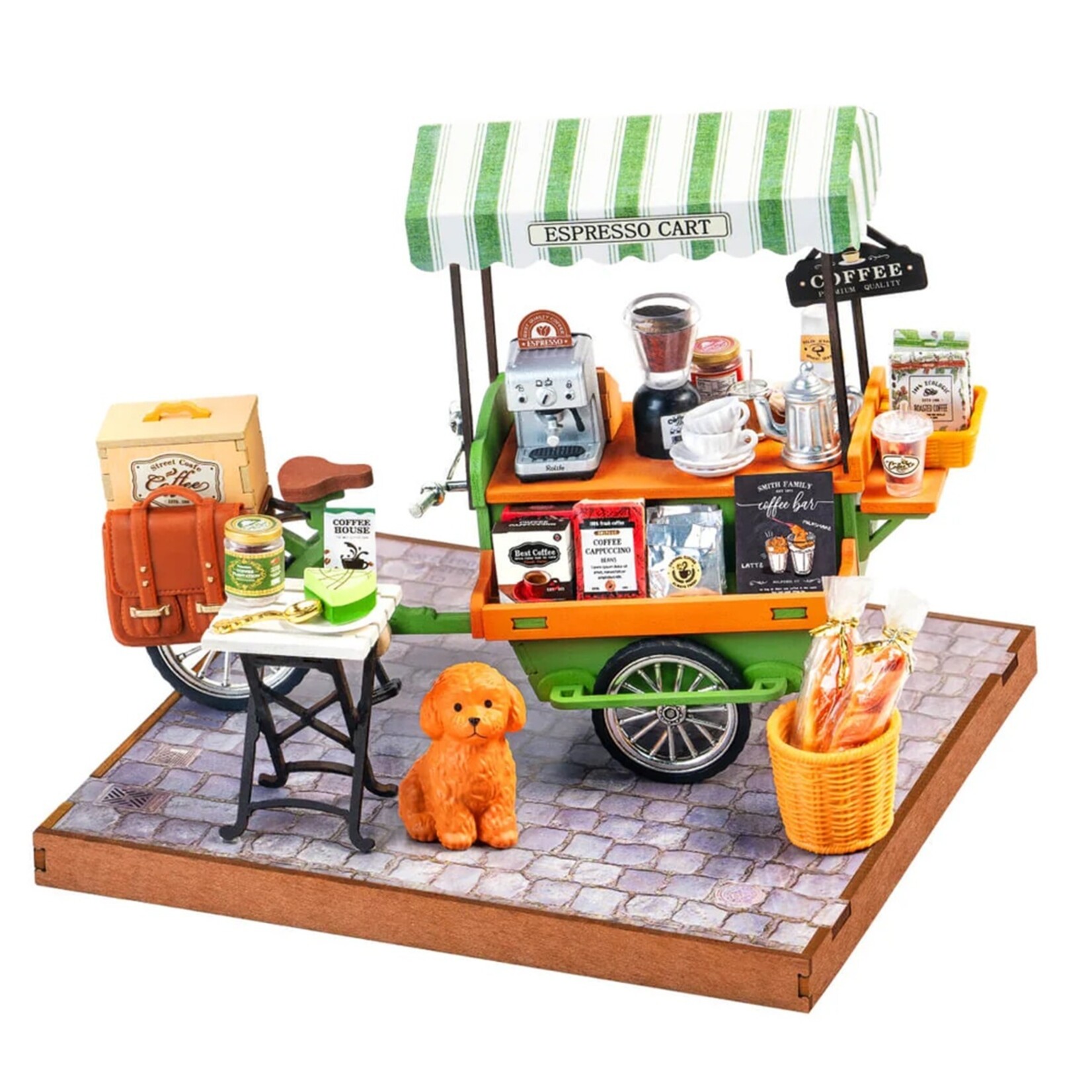 Robotime Aromatic Coffee Cart DIY Miniature House