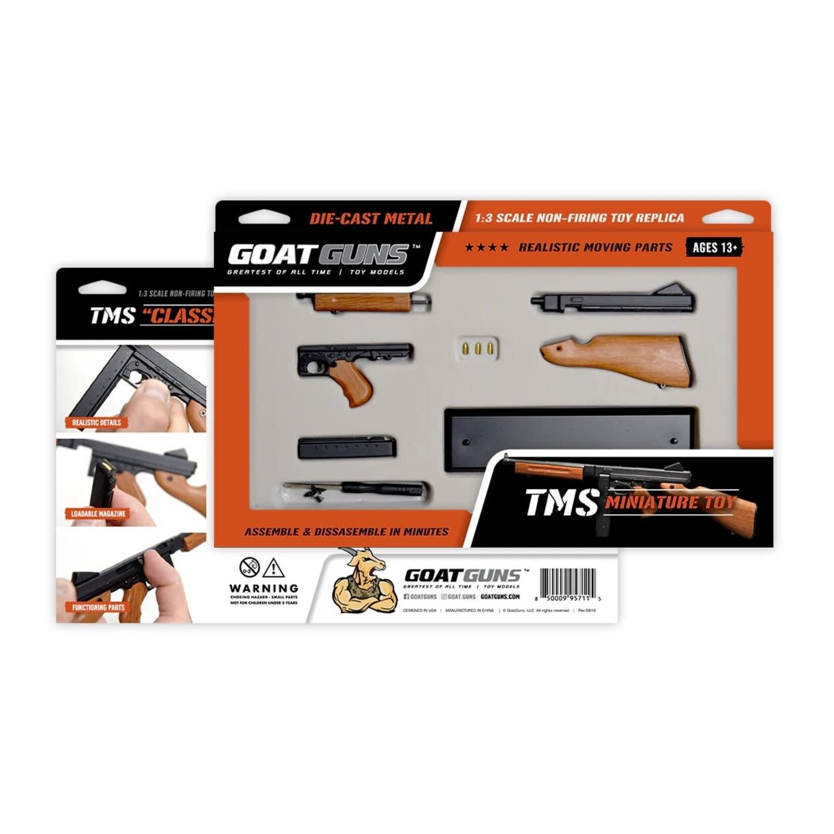 Diecast Thompson Sub-Machine gun Model kit - black