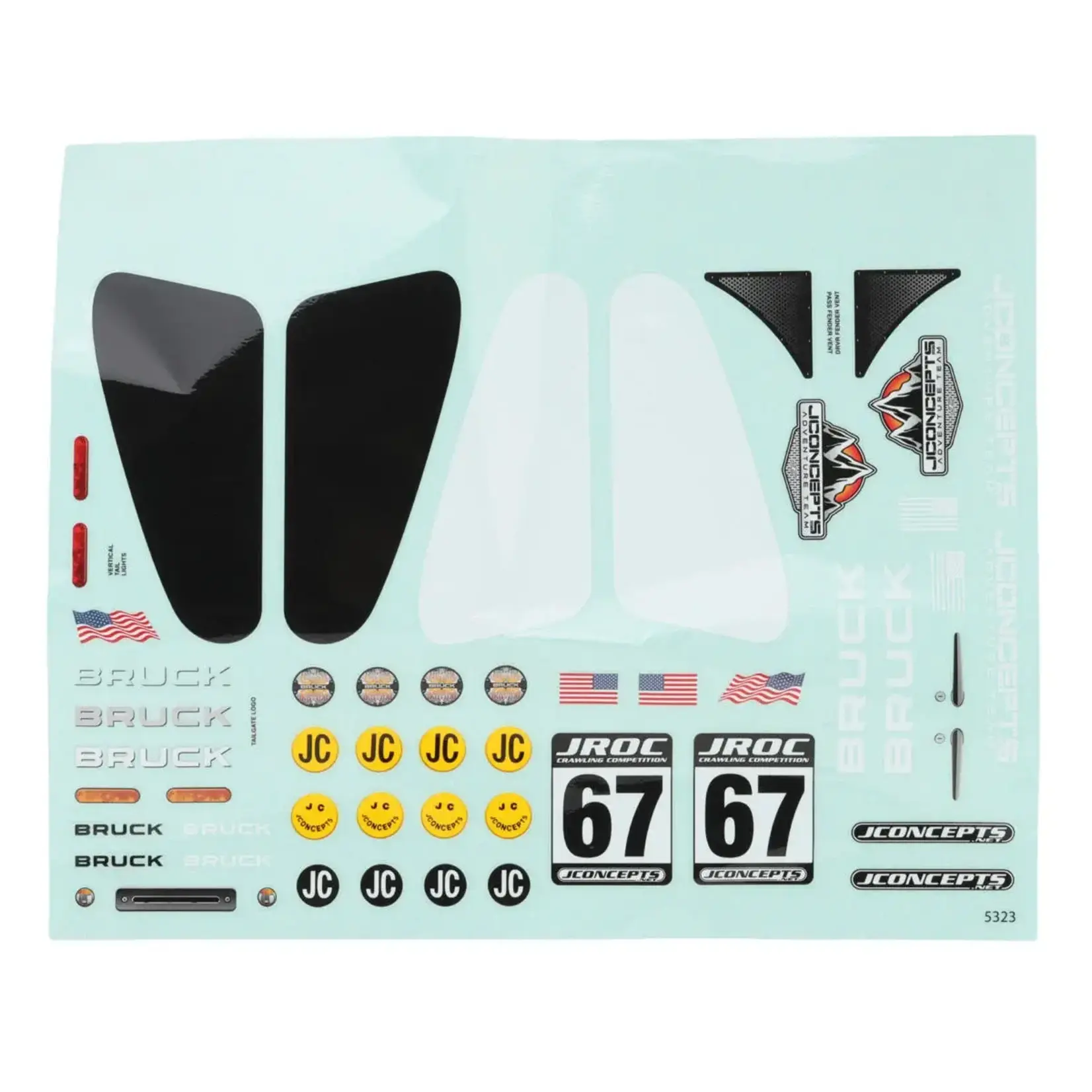 JConcepts JCI Baja Bruck 1/10 Scale Rock Crawler Pre-Trimmed Truck Body (Clear) (12.3" Wheelbase)