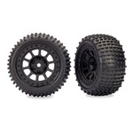 Traxxas 2.2" Black Wheels with Alias Tires (2)