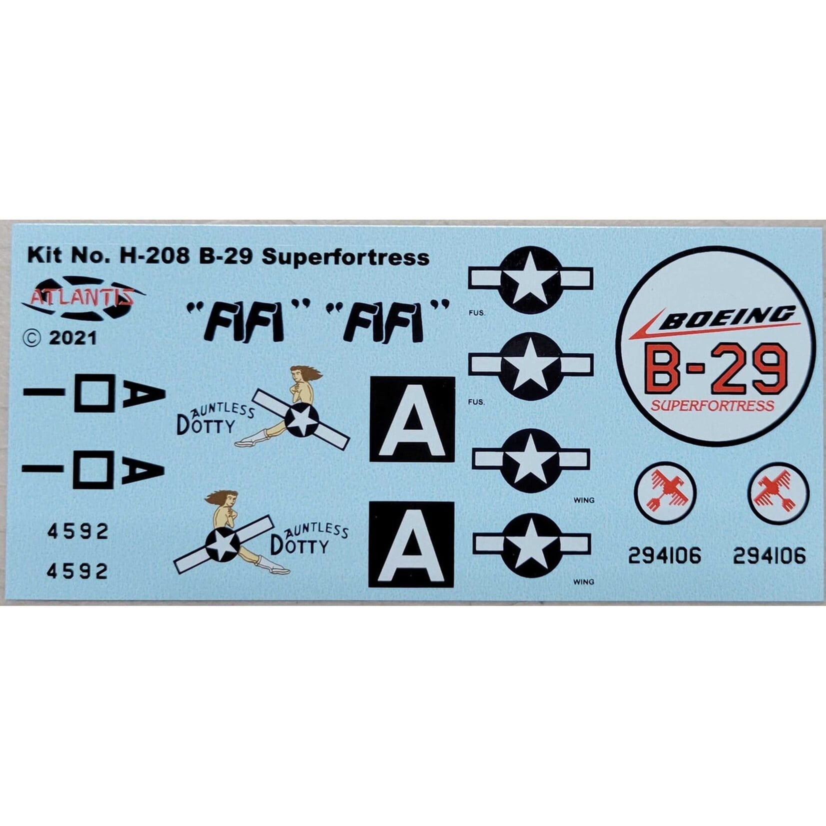 Atlantis Boeing B-29 Superfortress 1/120 with Swivel Stand