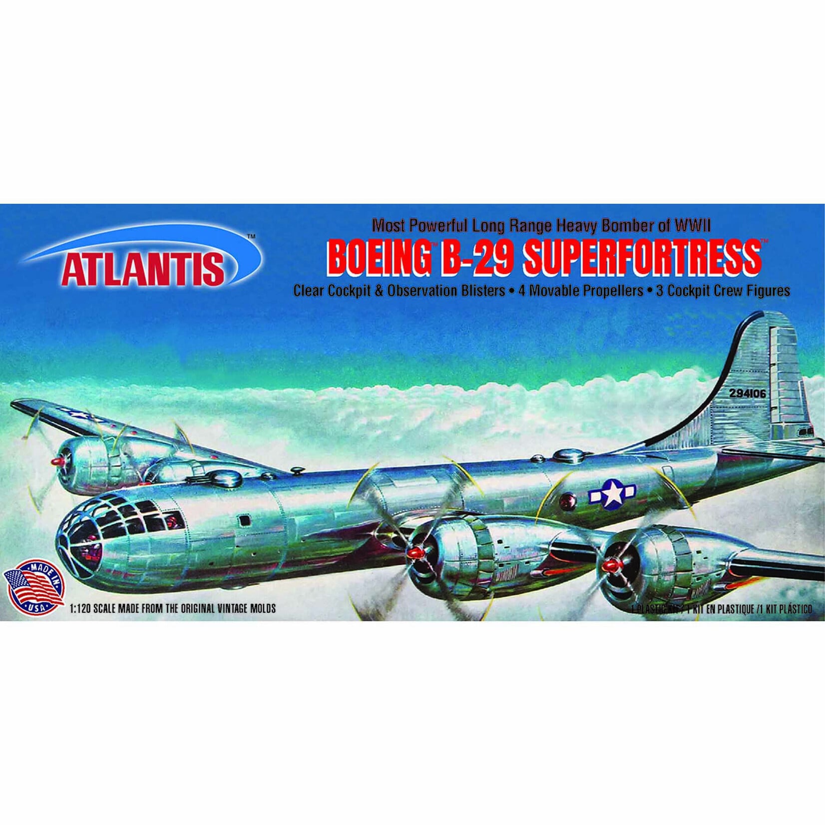 Atlantis Boeing B-29 Superfortress 1/120 with Swivel Stand