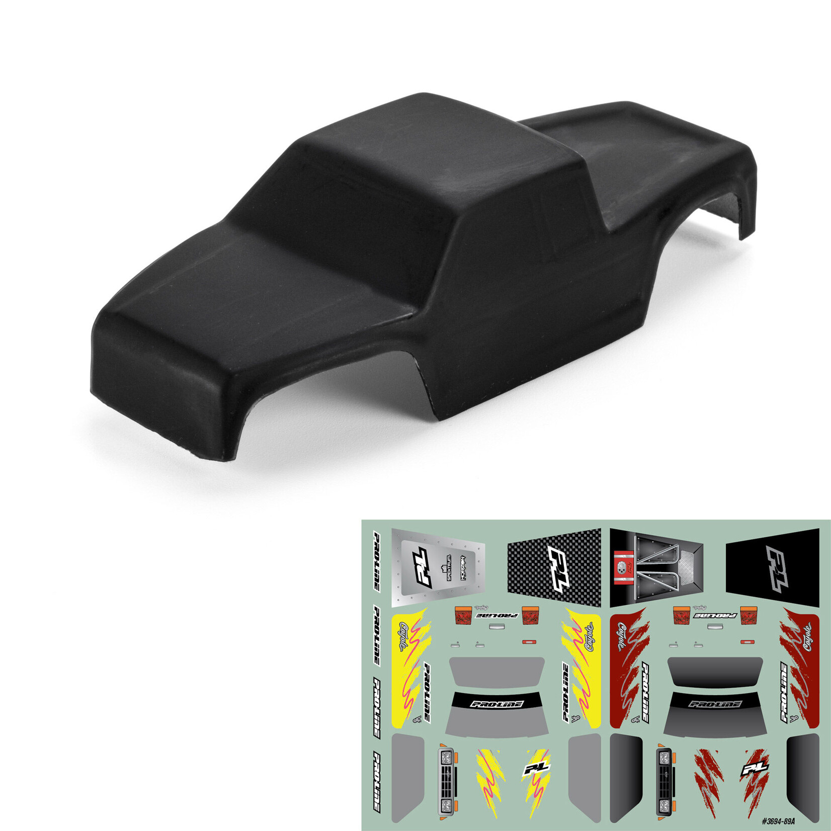 Pro-Line 1/30 Limited Edition Pre-Cut/Pre-Painted Coyote High Performance Body, Matte Black: Axial SCX30