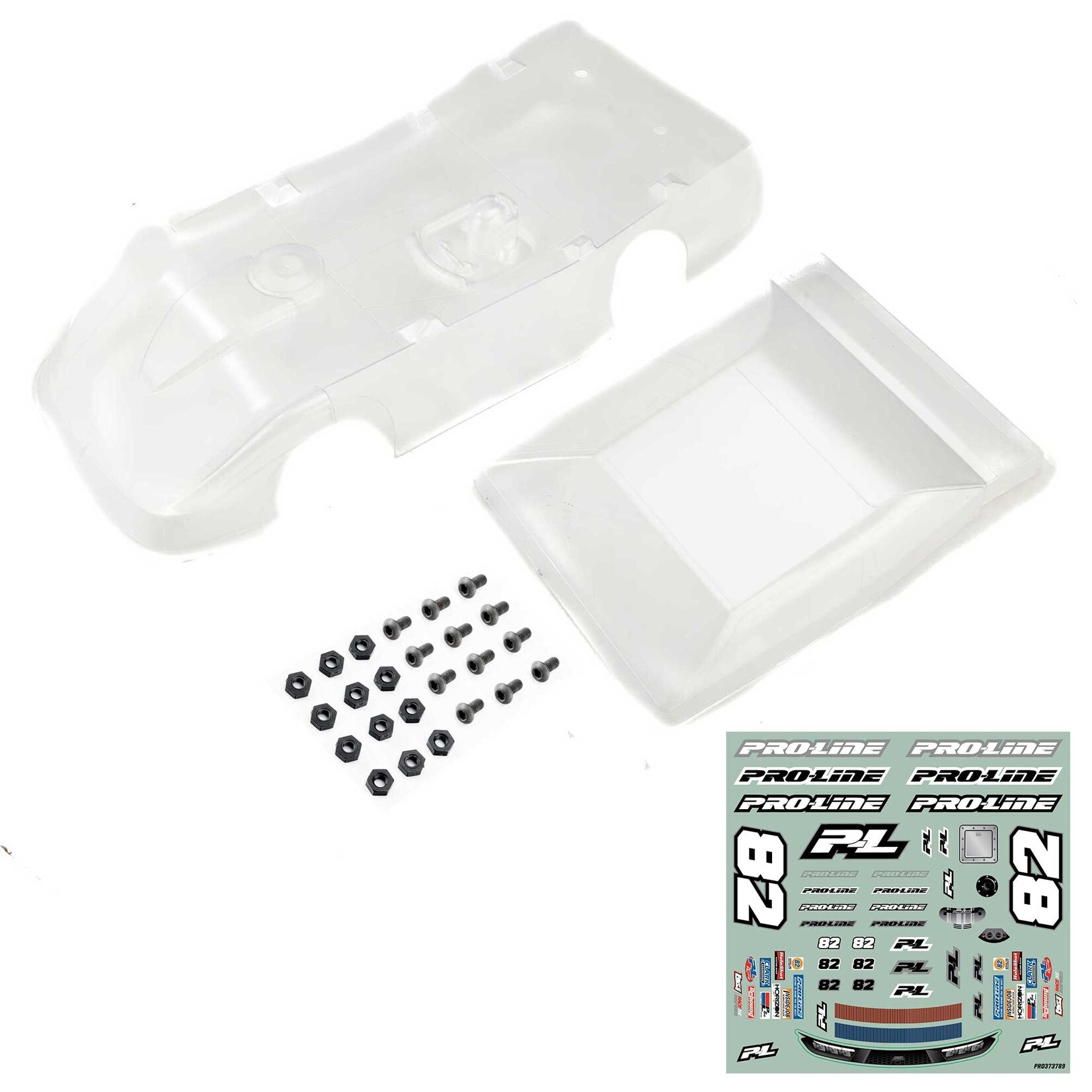 Pro-Line 1/12 Pre-Cut Dirt Late Model Tombstone Hi-Performance Clear Body: Losi GROM ALM and NASCAR