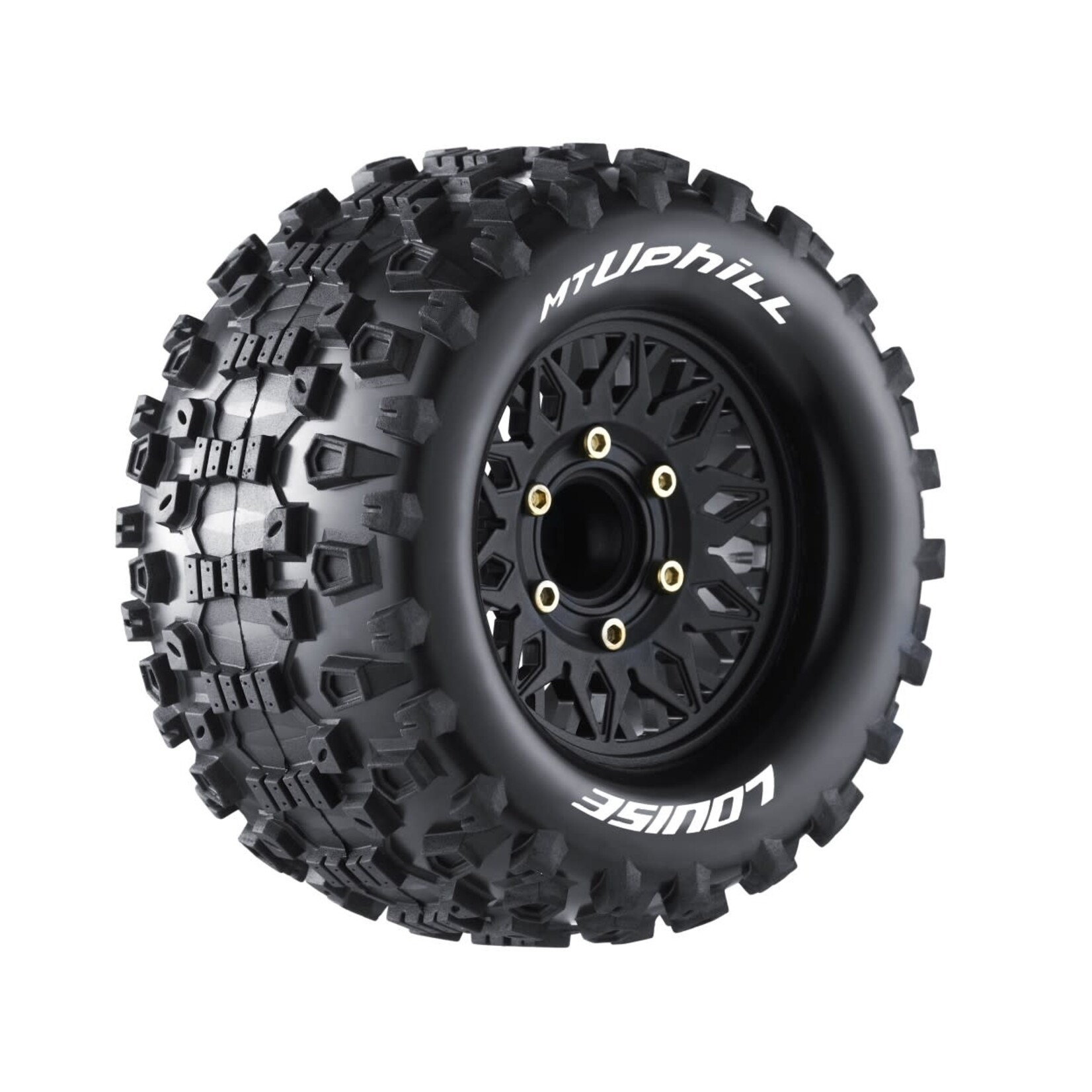 MT-Uphill Soft, 1/10 Monster Truck Tires, 0 & 1/2 " Offset, 12, 14, 17mm Removable Hex