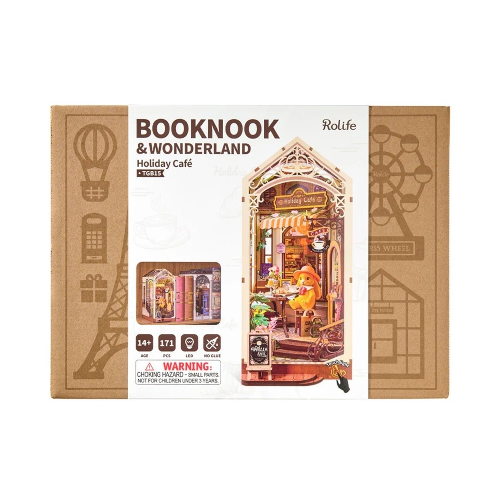 Rolife Holiday Cafe DIY Book Nook Shelf Insert