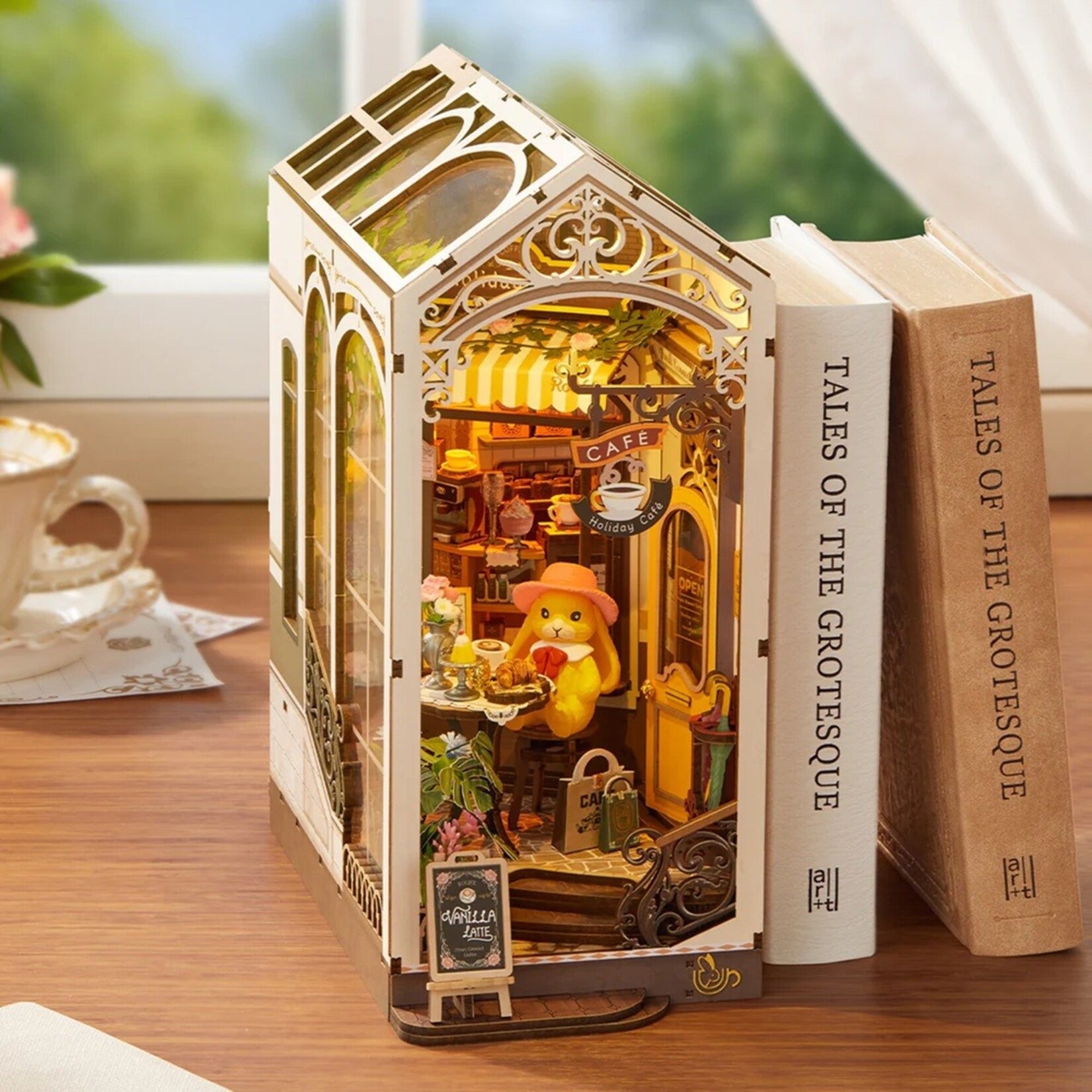 Rolife Holiday Cafe DIY Book Nook Shelf Insert