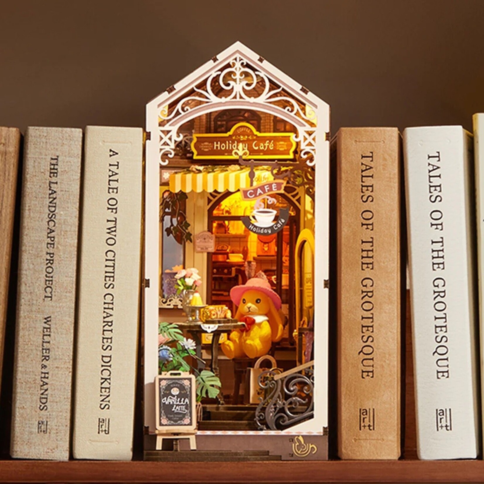 Rolife Holiday Cafe DIY Book Nook Shelf Insert