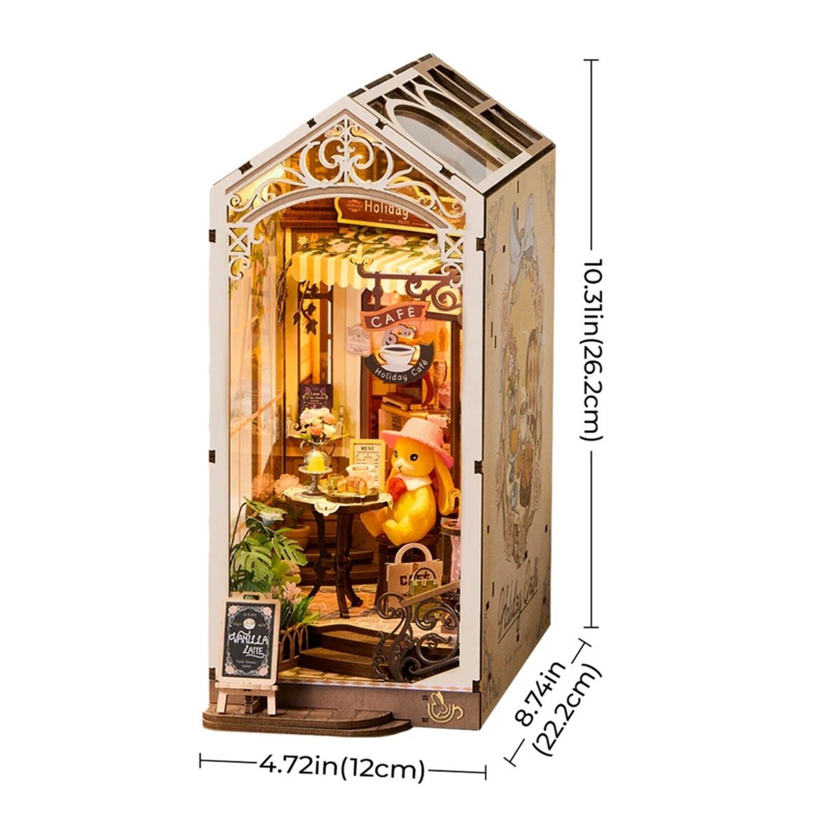 Rolife Holiday Cafe DIY Book Nook Shelf Insert