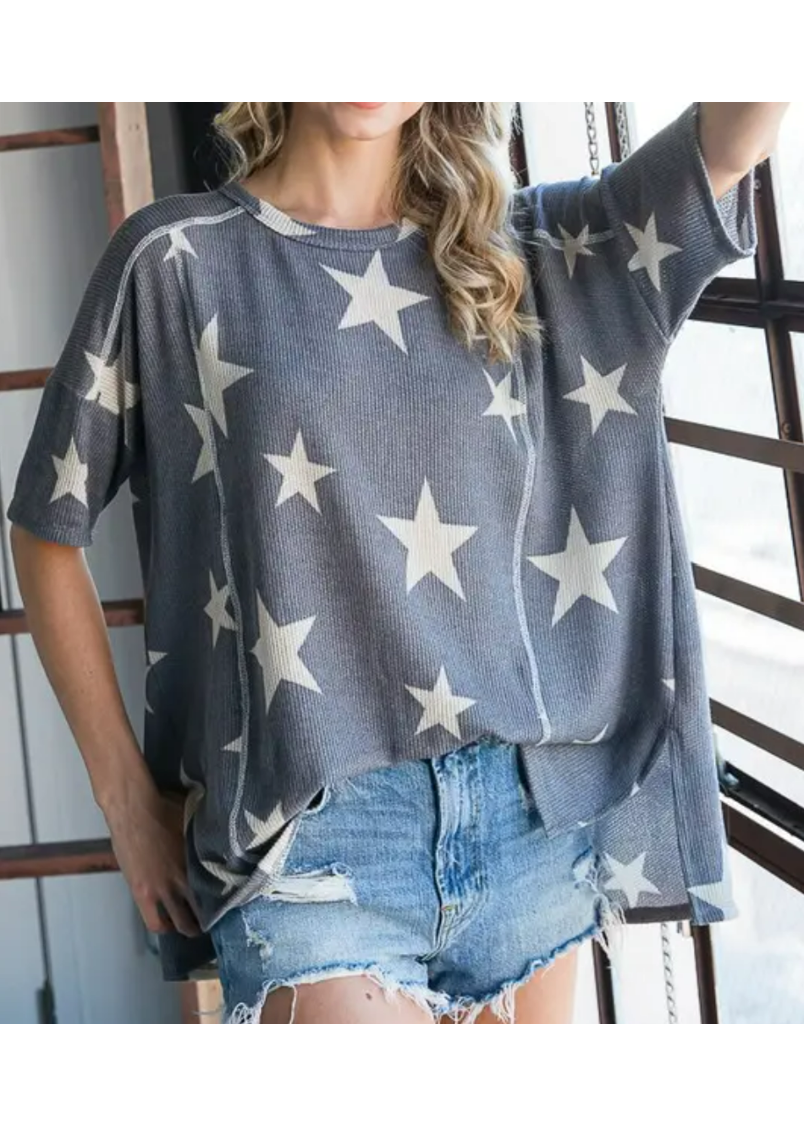 You Are A Shooting Star Stonewashed Star Top