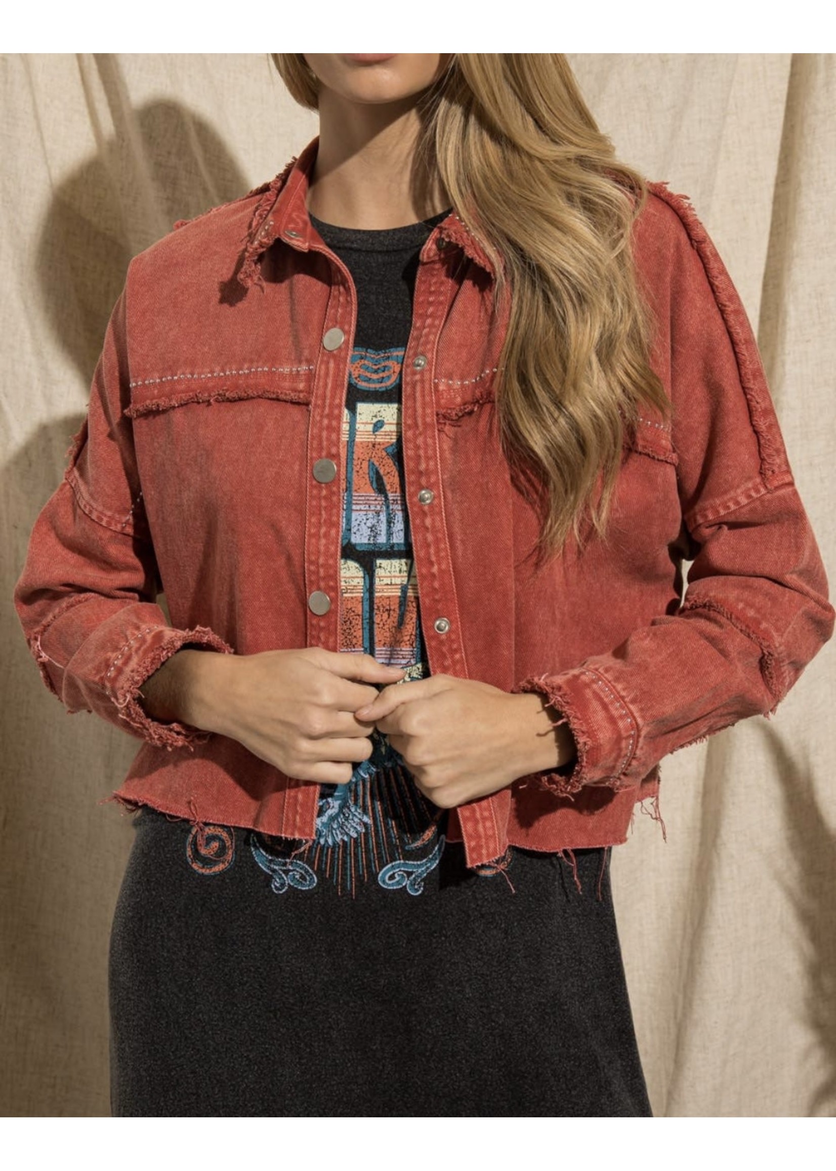 Marsala Denim Jacket - Georgia Bea's 