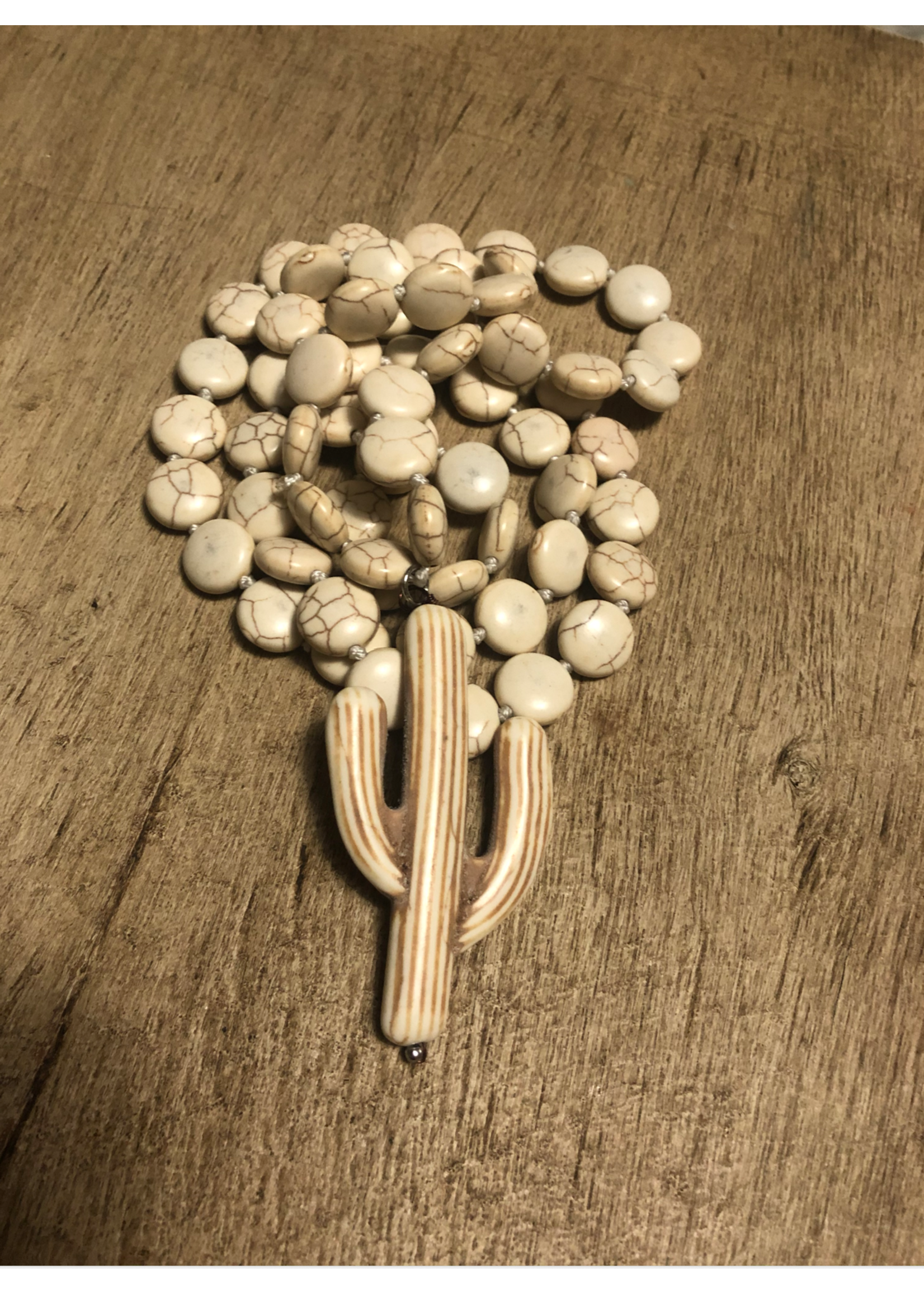 Ivory Cactus Stone Necklace