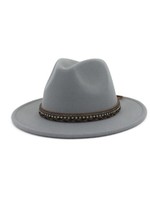 Grey Layered Band Panama Hat