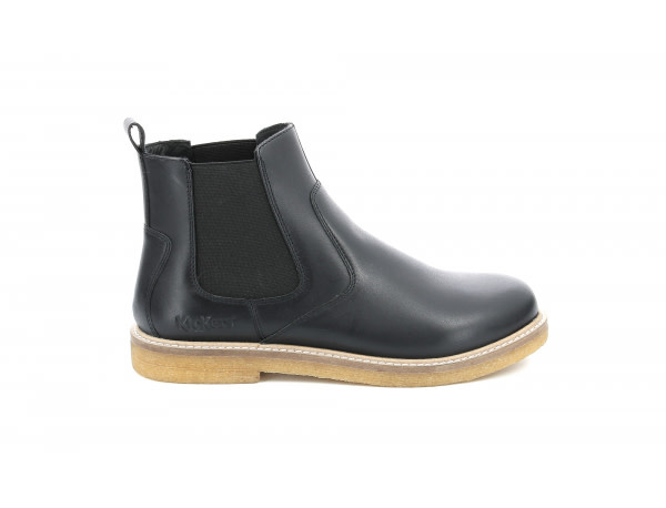 Bottines Kickers Mixte Enfant Hi Vegan - Cuir De Maïs, 100% Végétalien - Noir