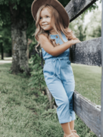 Baileys Blossoms Ari Button Denim Jumpsuit