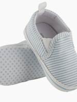 Stephan Baby Blue Stripe Canvas Shoe 6-12 Months