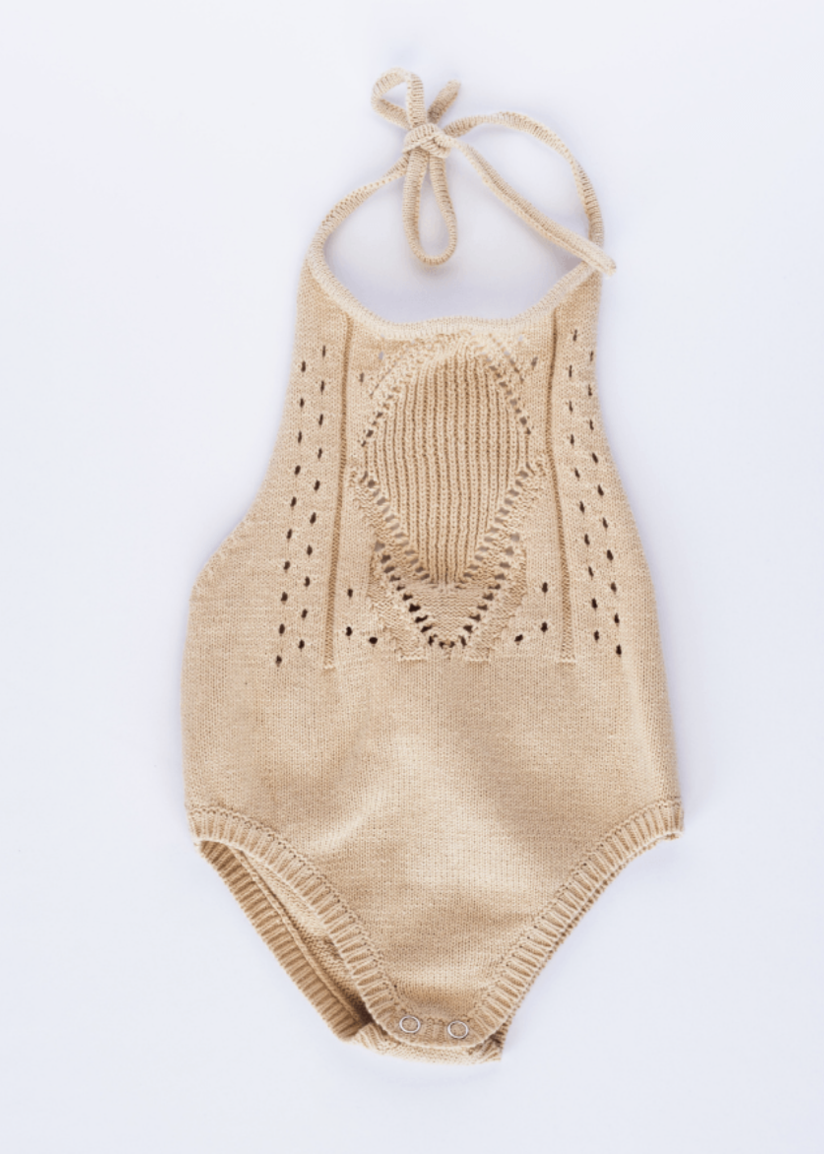 Baileys Blossoms Drake Halter Crochet Romper