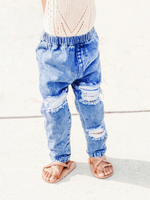 Baileys Blossoms Frankie Distressed Denim Jeans