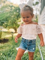 Baileys Blossoms Kenzie Lace Flutter Sleeve Leotard