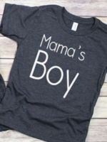 Midwest Tee's Mama's Boy Toddler - Mommy and Me Dark Grey Heather