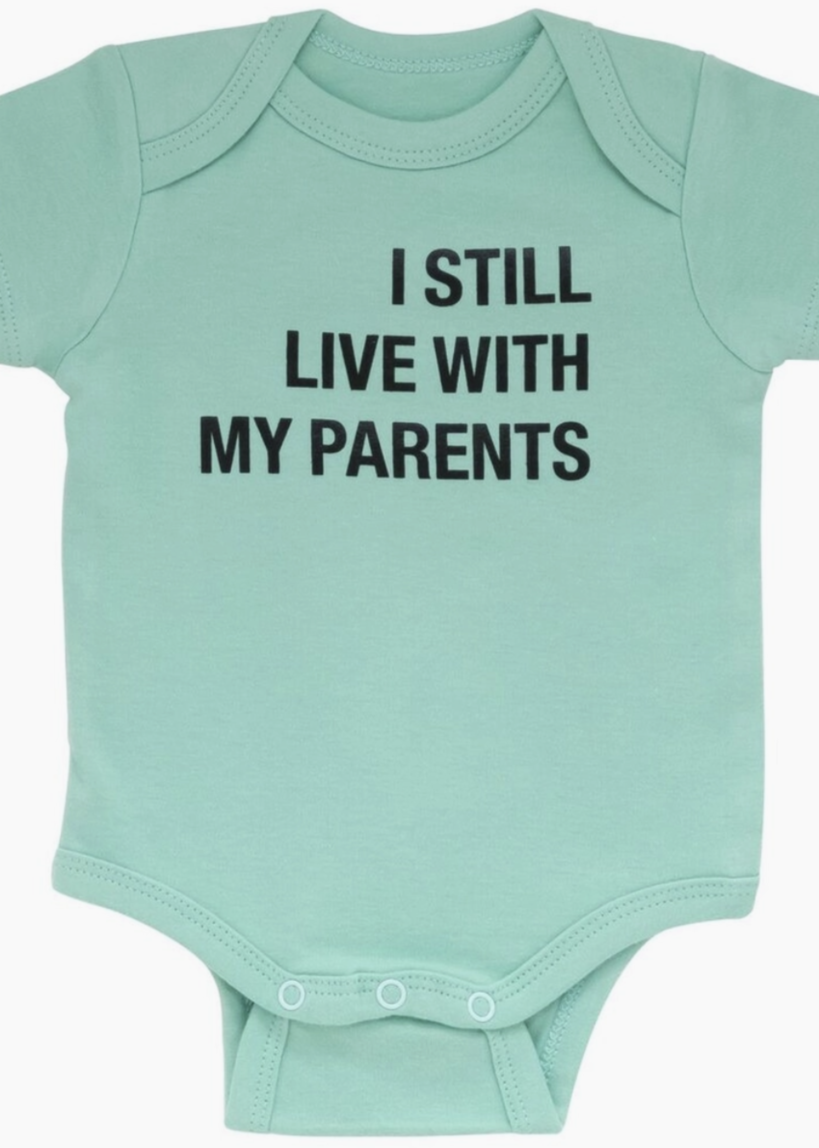 About Face Designs I still live with my parents onsie