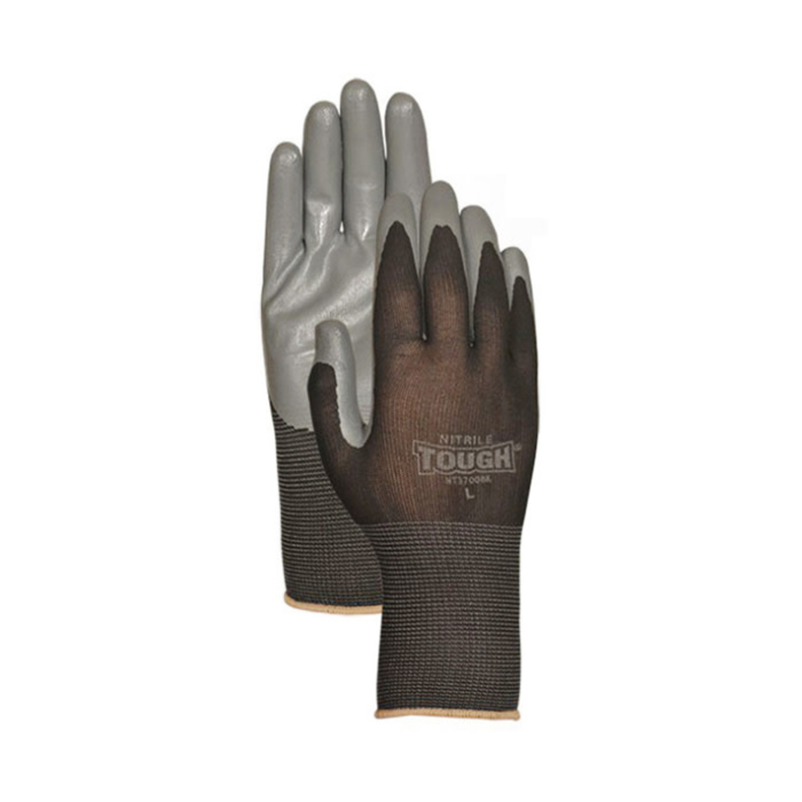 BGC Nitrile Tough Black Gloves