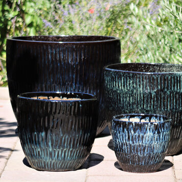 Pacific Home & Garden Willow Planter, Ice Blue