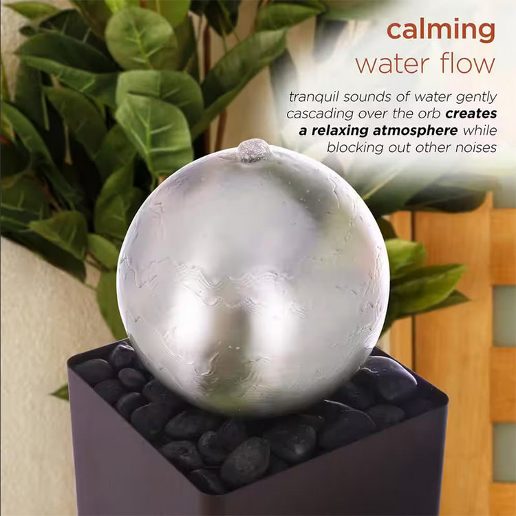 Alpine Metal Orb Fountain