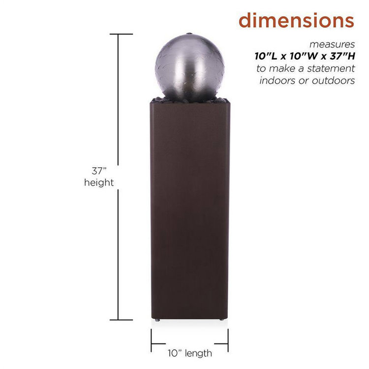 Alpine Metal Orb Fountain