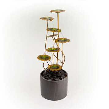 Alpine Multi-Tiered Lily Pads Fountain