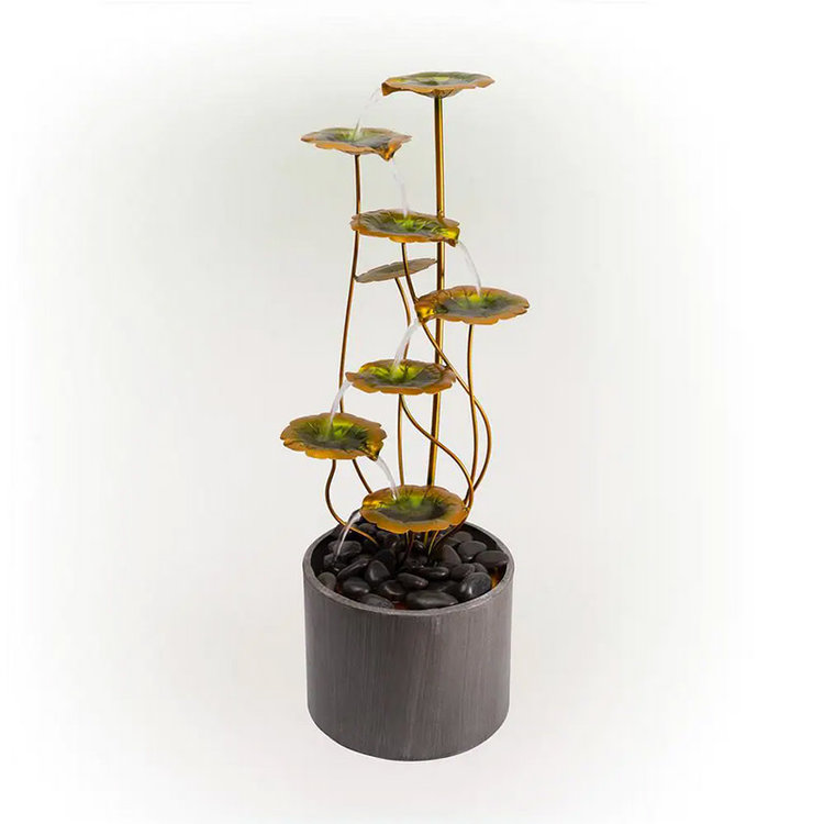 Alpine Multi-Tiered Lily Pads Fountain