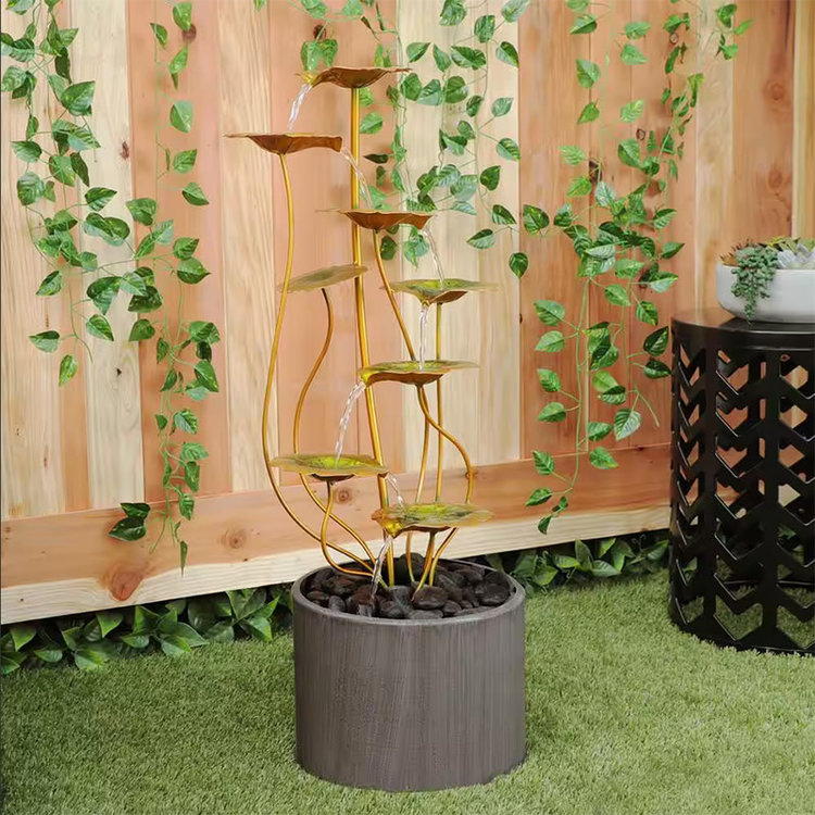 Alpine Multi-Tiered Lily Pads Fountain