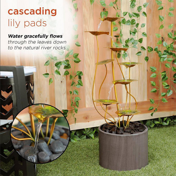 Alpine Multi-Tiered Lily Pads Fountain