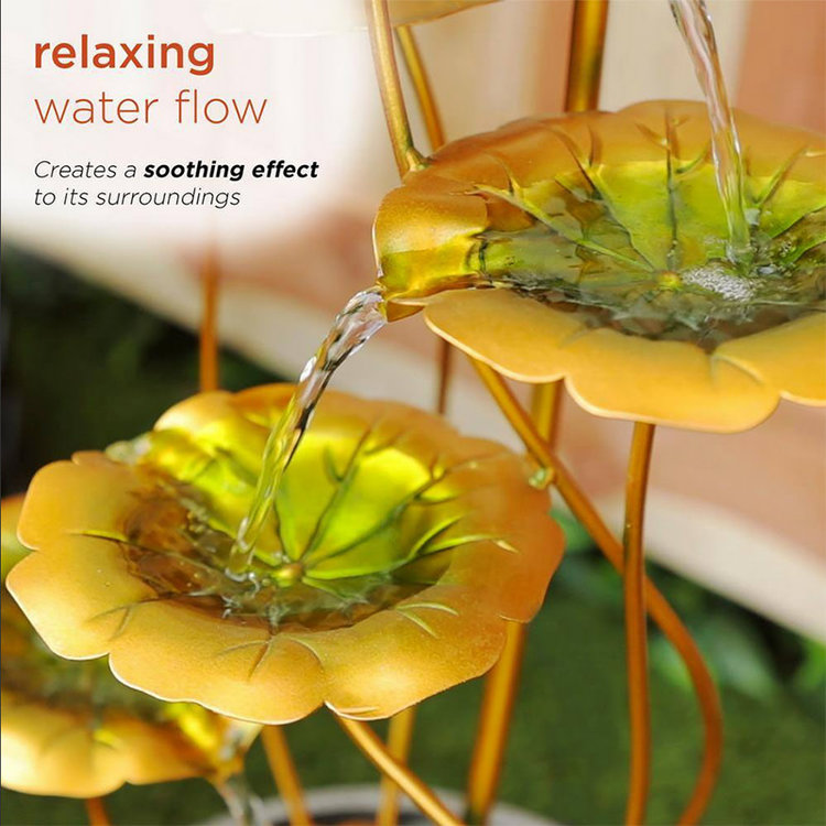 Alpine Multi-Tiered Lily Pads Fountain