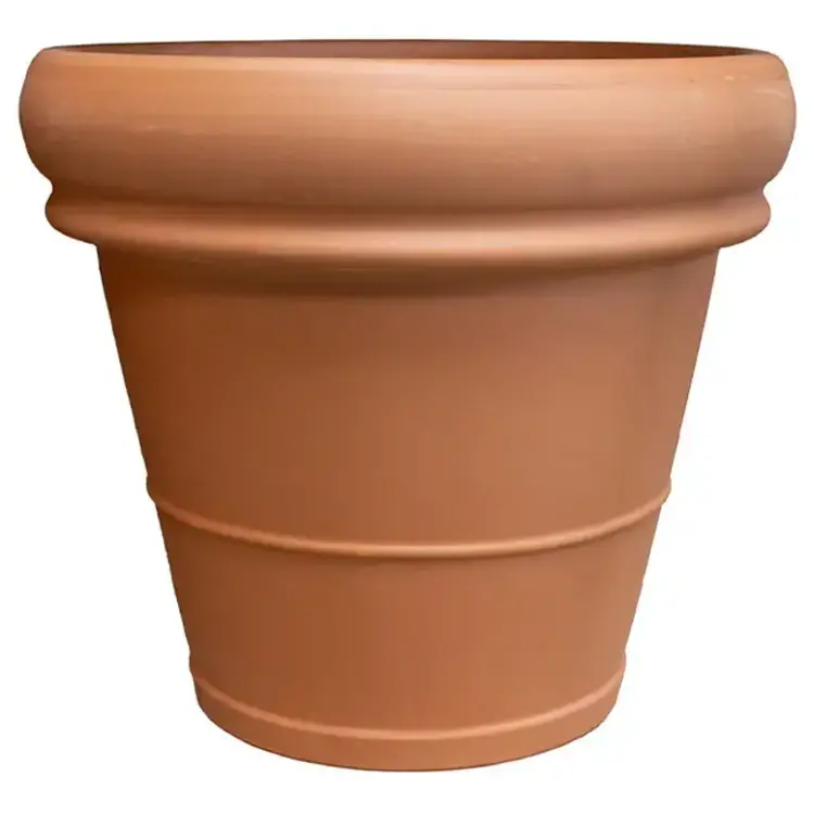 Deroma® Heavy Rolled Rim Pot, Terra Cotta