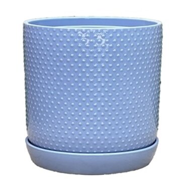 Dotted Cylinder Planter, Pastel Lavender