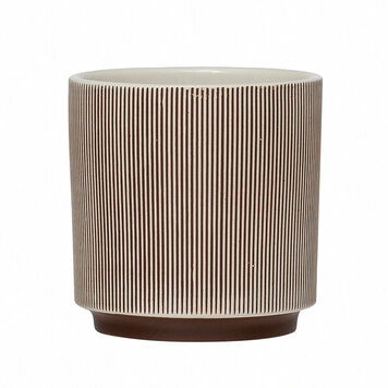 Bloomingville Stoneware Planter Brown/Cream