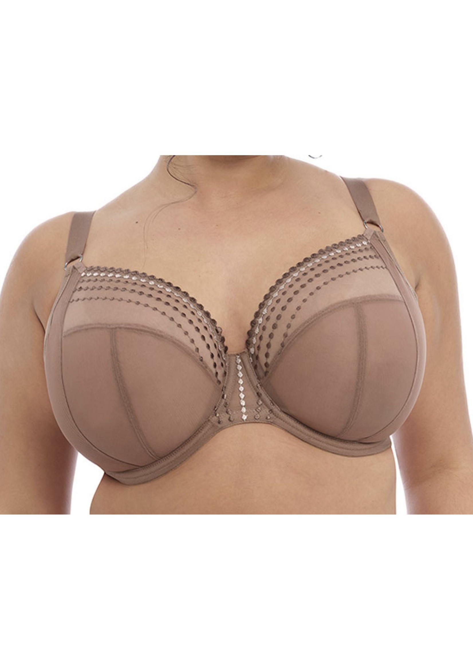 Elomi Women's Plus-size Matilda Underwire Plunge Bra, Cafe Au Lait, 38DD